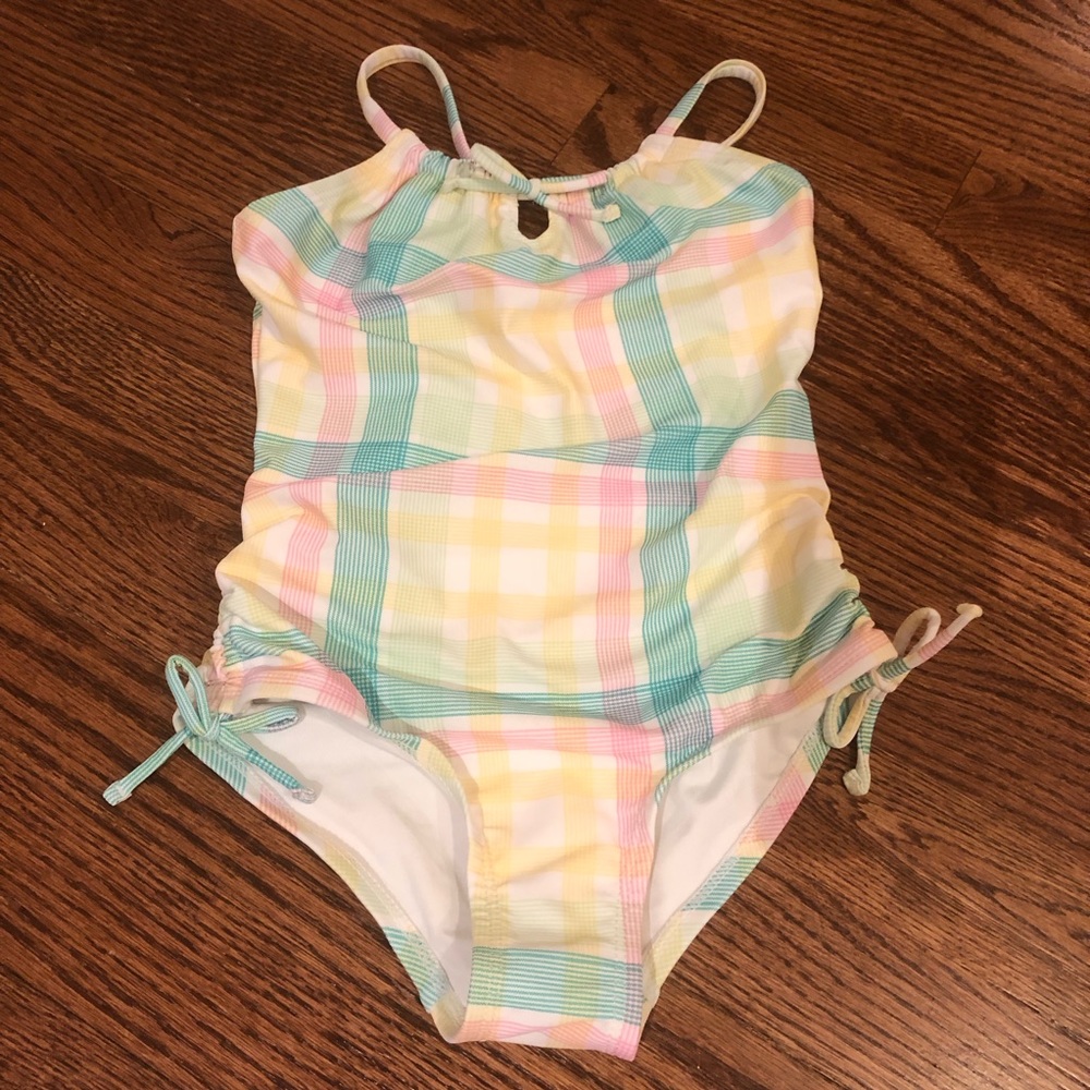 NWOT Old Navy Plaid Swimsuit 6-7 Years - Picture 2 of 9